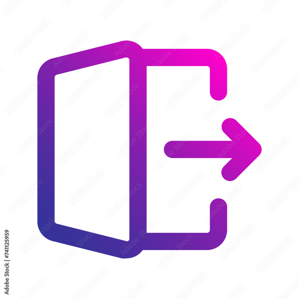 logout gradient icon logout gradient icon