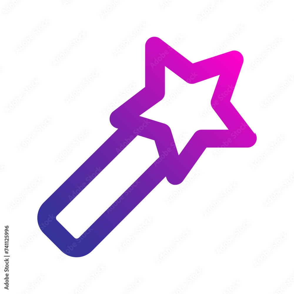 magic wand gradient icon magic wand gradient icon