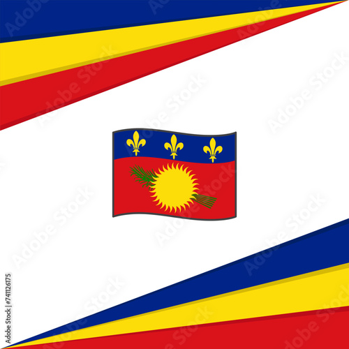 Guadeloupe Flag Abstract Background Design Template. Guadeloupe Independence Day Banner Social Media Post. Guadeloupe Design