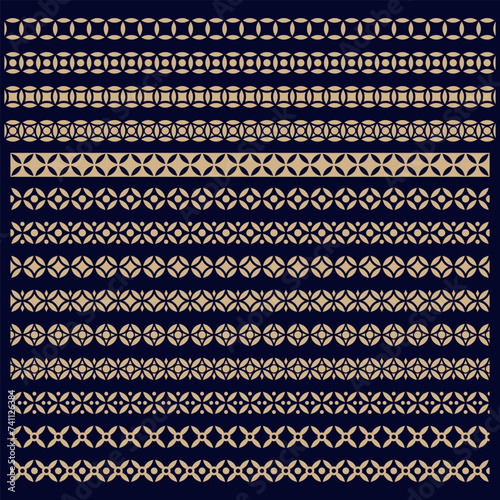 Seemless Set Tiling frame border Element isolated (ID: 741126384)