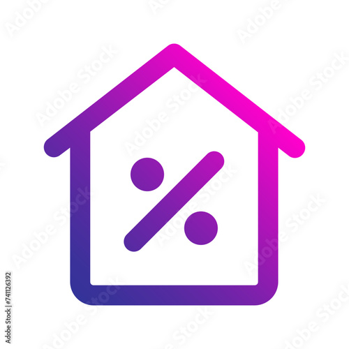 mortgage gradient icon