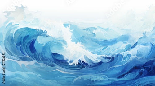 Abstract background with ocean waves. © toomi123