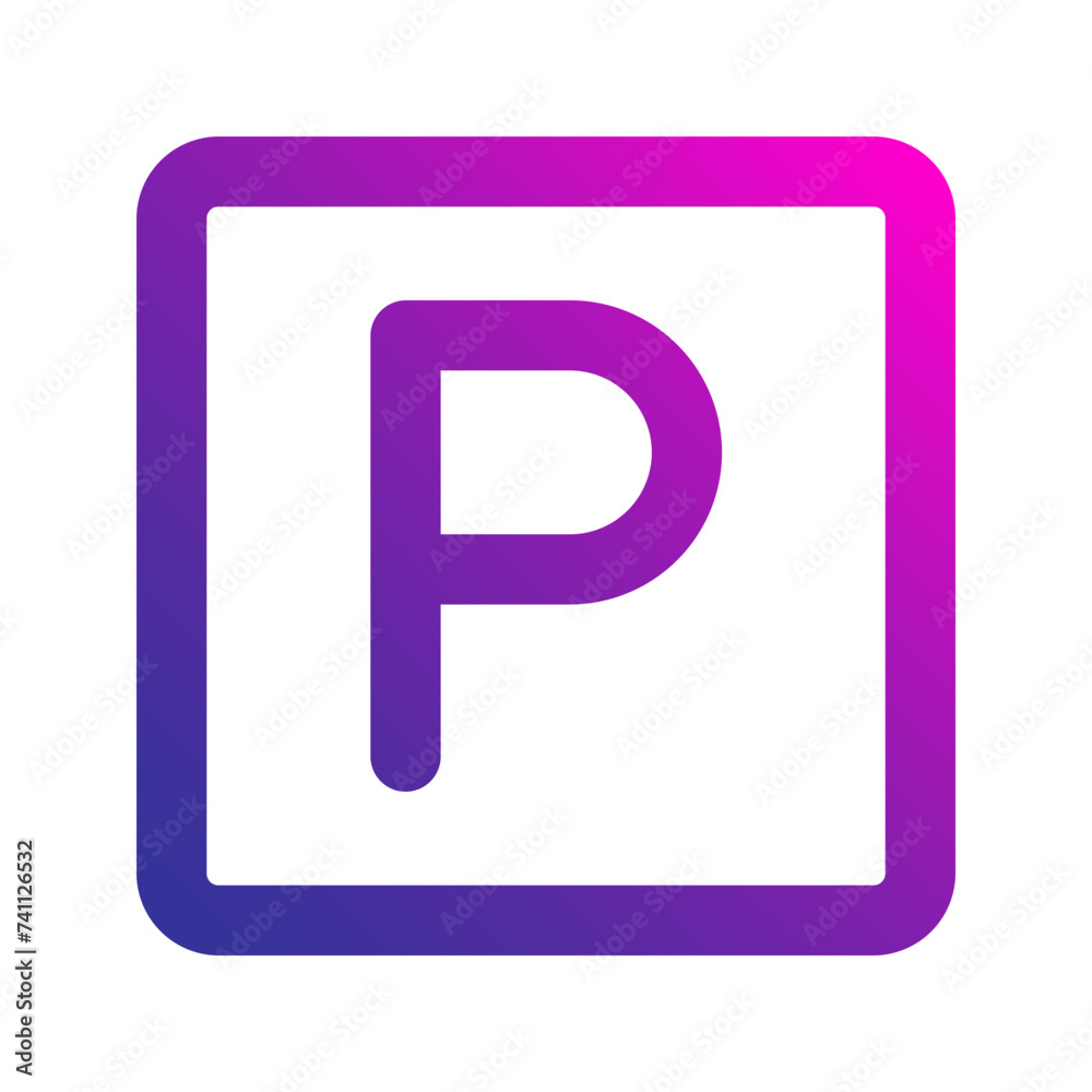parking gradient icon