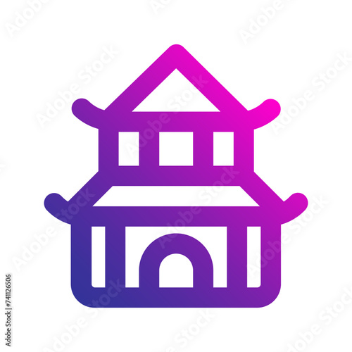 pagoda gradient icon