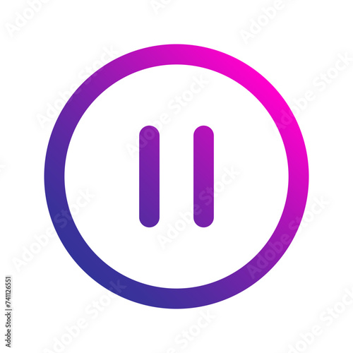 pause button gradient icon