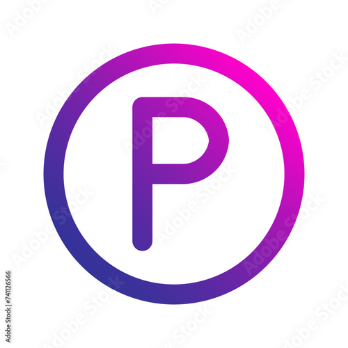 penny gradient icon