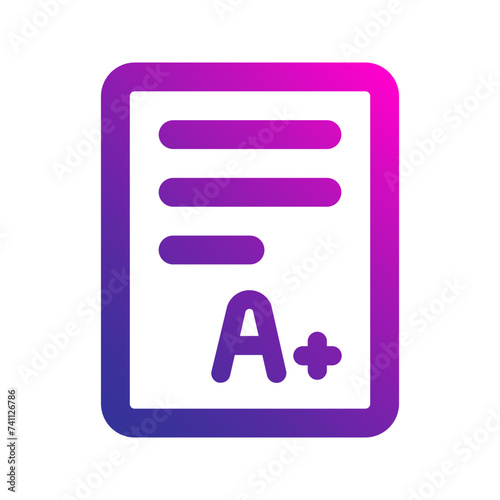 report card gradient icon