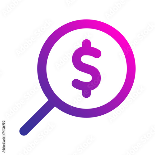 search money gradient icon