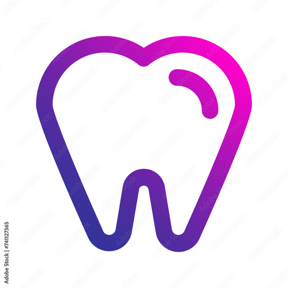 tooth gradient icon tooth gradient icon