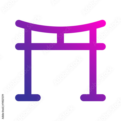 torii gate gradient icon