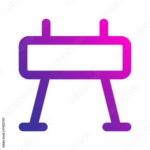 vaulting horse gradient icon