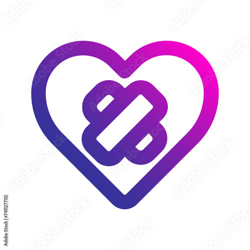 wounded heart gradient icon
