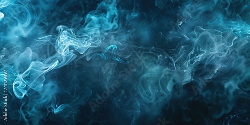 Shiny smoke. Glitter fluid. Ink water. Magic mist. Azure color particles texture paint vapor storm wave