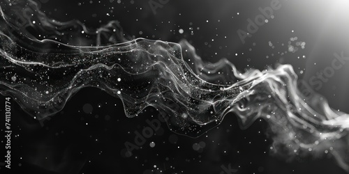 Shiny smoke. Glitter fluid. Ink water. Magic mist. Gray color particles texture paint vapor storm wave