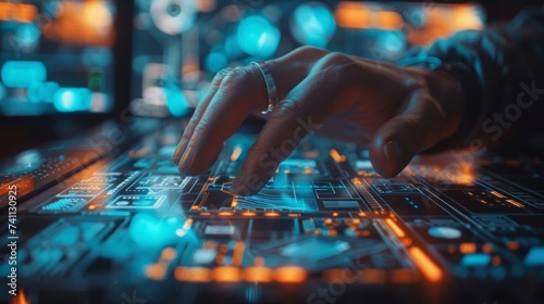Touch the Future: Hands Interacting with Holographic Digital Interface
