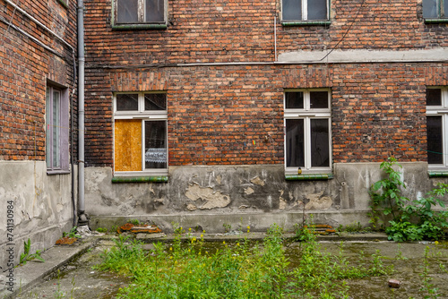 abandoned  bricks buildings in Katowice photo