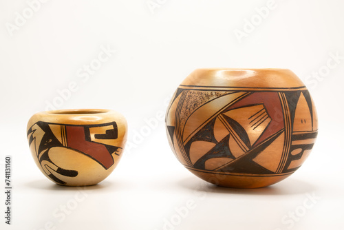 фотографія Two Traditional Hopi bowls handmade and painted