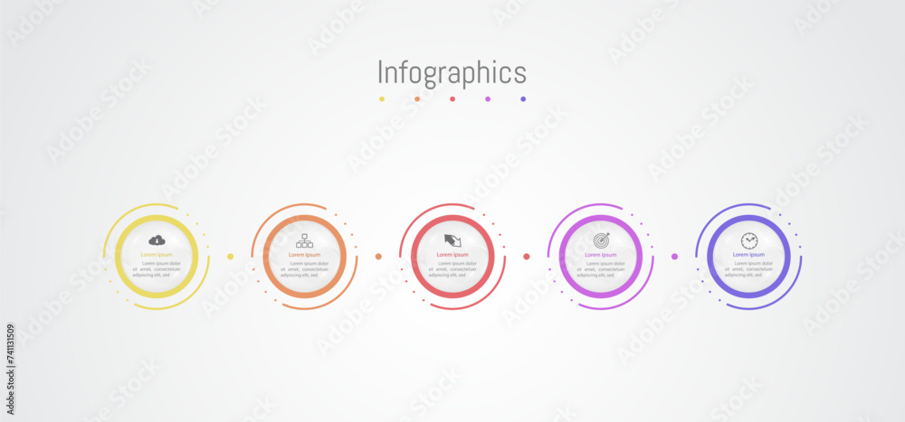 Infographic 5 options design elements for your business data. Vector Illustration. Infographic 5 options design elements for your business data. Vector Illustration.