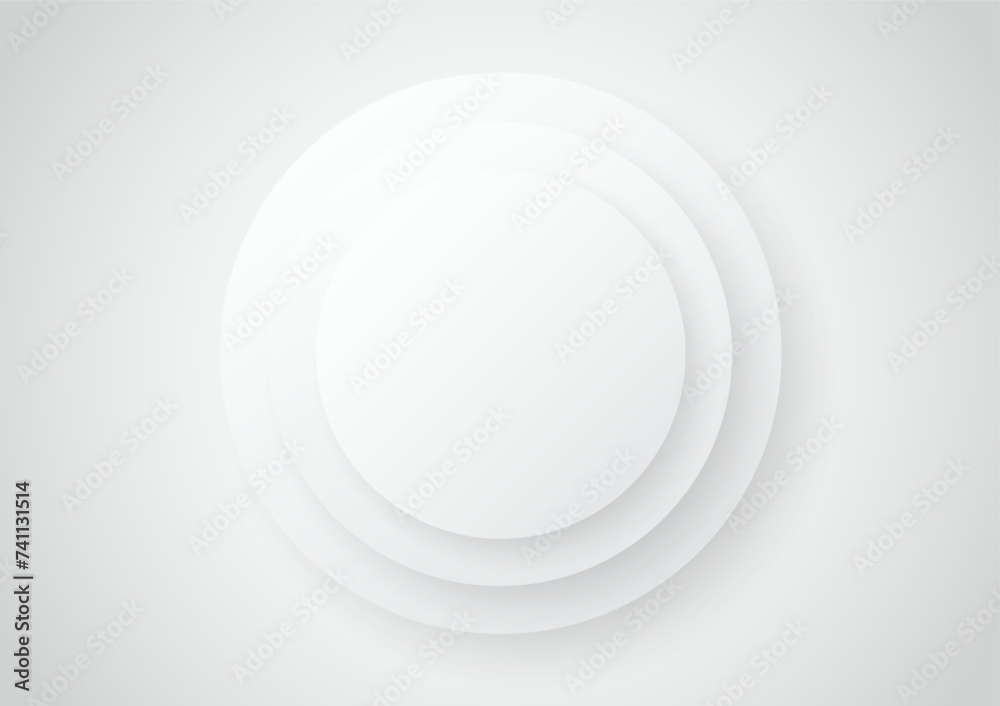 Abstract white circles on white background for your text. Vector illustration Abstract white circles on white background for your text. Vector illustration