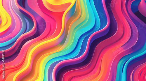 Retro Gradient Groove Groovy Striped Background.