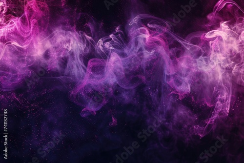 Shiny smoke. Glitter fluid. Ink water. Magic mist. Magenta color particles texture paint vapor storm