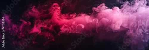 Shiny smoke. Glitter fluid. Ink water. Magic mist. Pink color particles texture paint vapor storm wave 