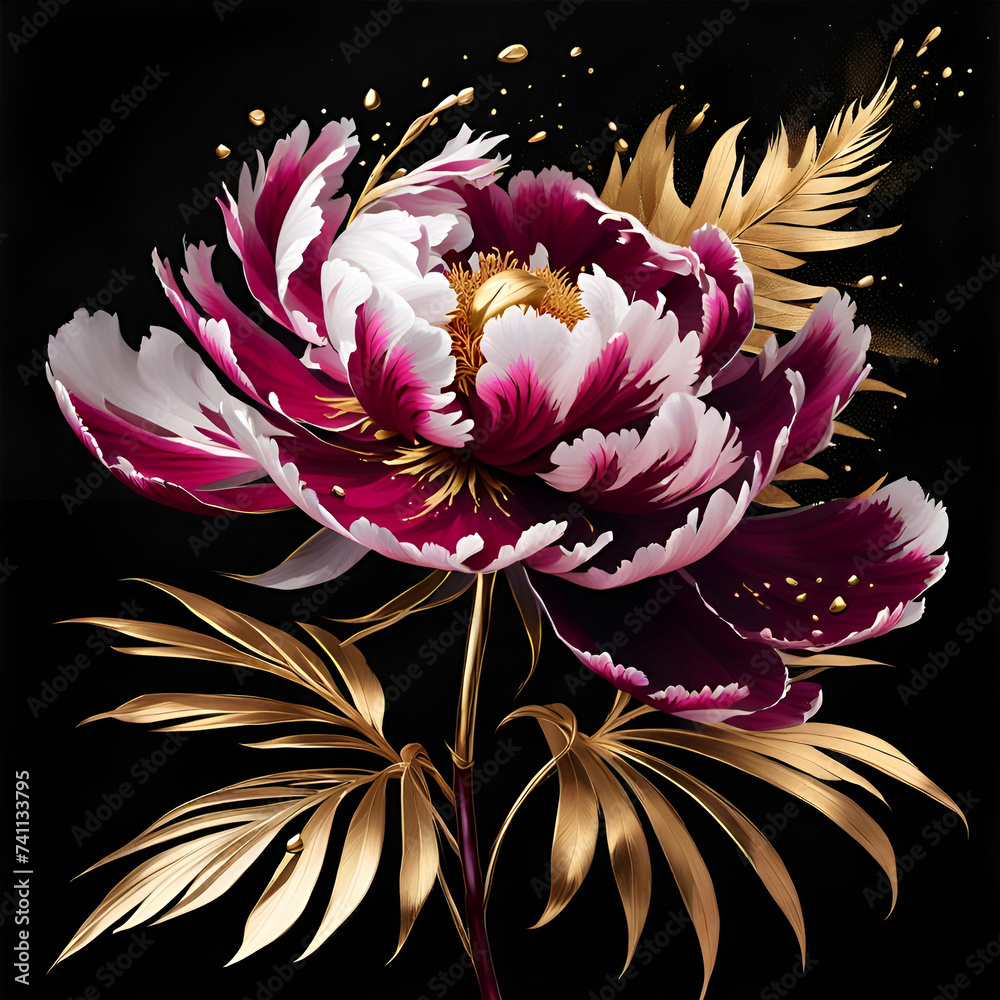 lotus flower on black