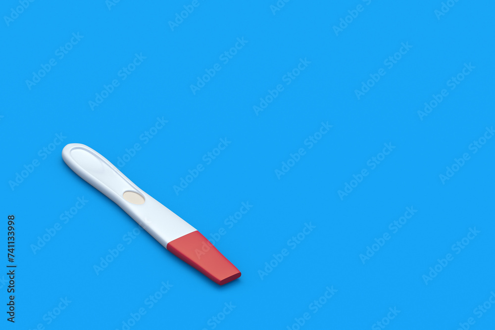 Pregnancy test. Device to determine a pregnant woman. Reproductive function. Family planning. Copy space. 3d render