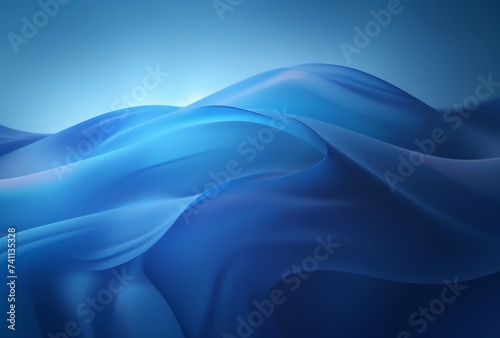 Blue liquid wallpaper, featuring soft and airy compositions, a motion blur panorama, bold chromaticity, and a soft focus lens.