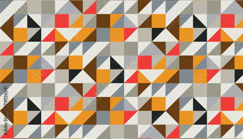 Wallpaper Mural retro modern geometric abstract seamless pattern, vector graphic resources, 16:9 widescreen wallpaper / backdrop, Torontodigital.ca