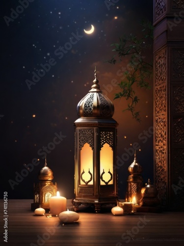 ramadhan background ultra detailed lantern