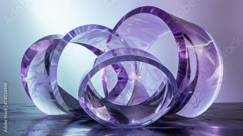 Gleaming Orbs: Glass Circles Reflecting on Background_Generative AI