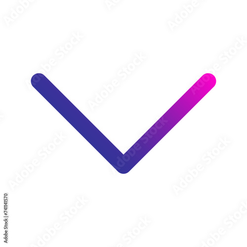 down chevron gradient icon