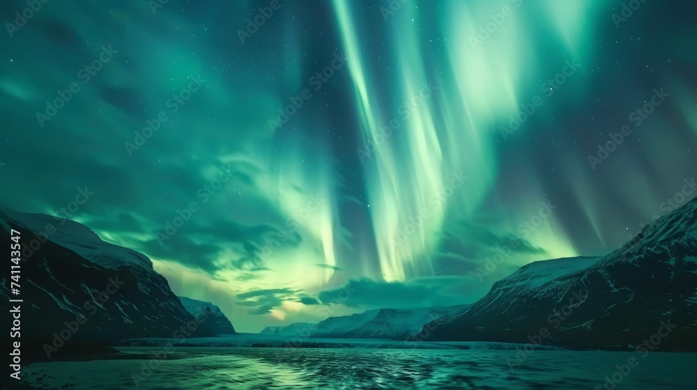 Spectacular northern lights dancing across the night sky a mesmerizing natural light show colors and movements capturing the imagination HD 4K