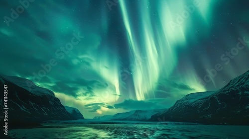 Spectacular northern lights dancing across the night sky a mesmerizing natural light show colors and movements capturing the imagination HD 4K