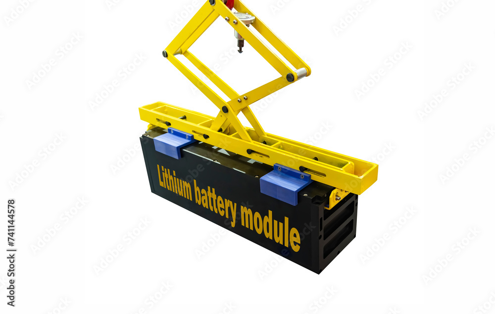Crane handling to storage used to help lift Lithium battery module
