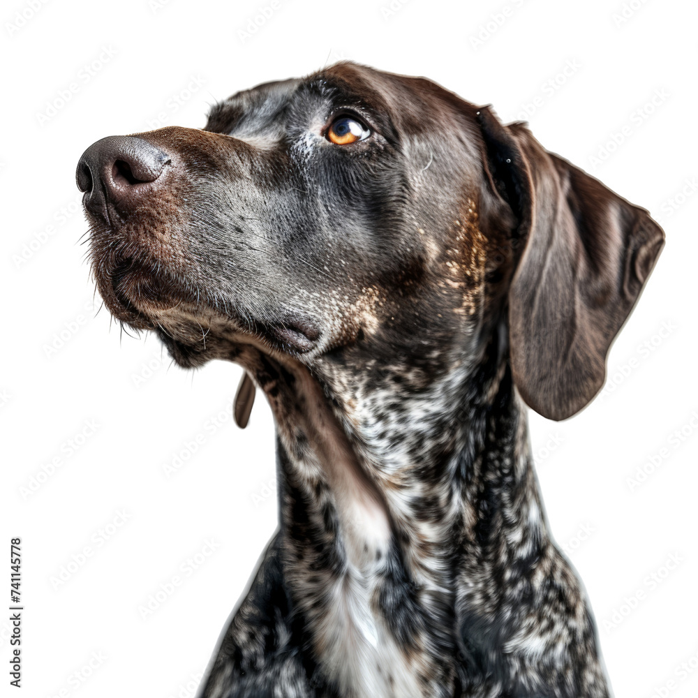 German Shorthaired Pointer isolated on transparent background, cut out, png, dog