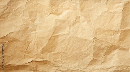 Vintage crumpled brown paper texture with grunge design and aged appearance for graphic design.