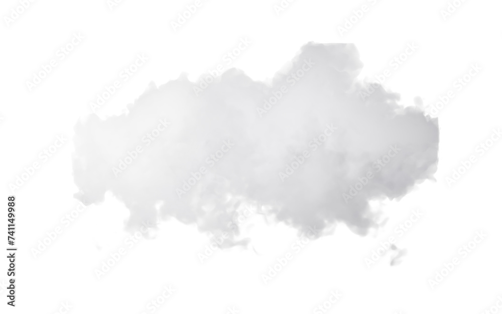 White cloud model, white smoke, 3d rendering.
