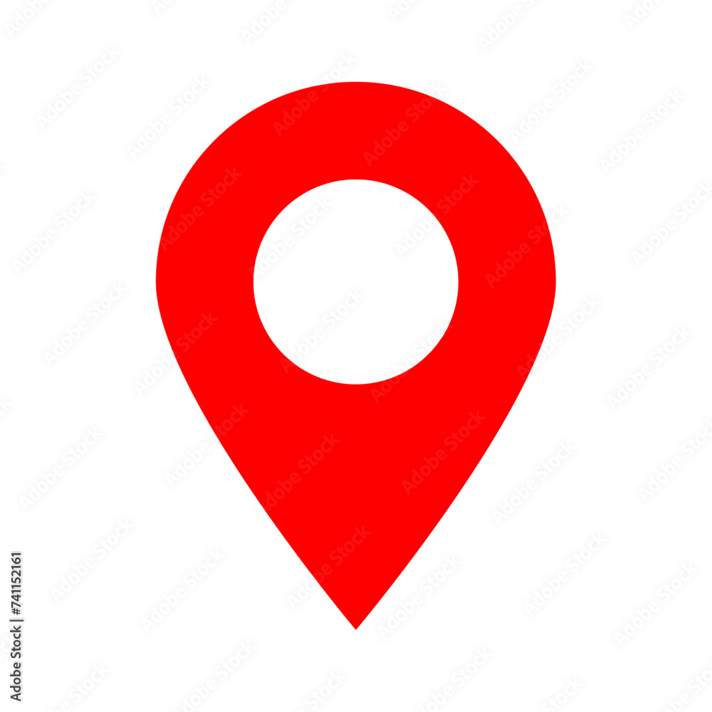 Red location icon Pin point location pointer symbol Red location icon Pin point location pointer symbol