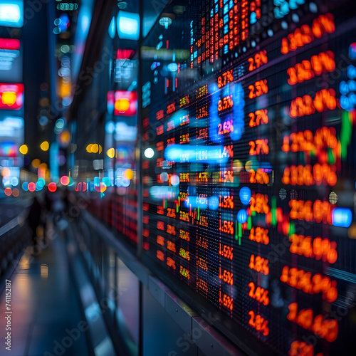 Stock Market Price Display in New York City photo