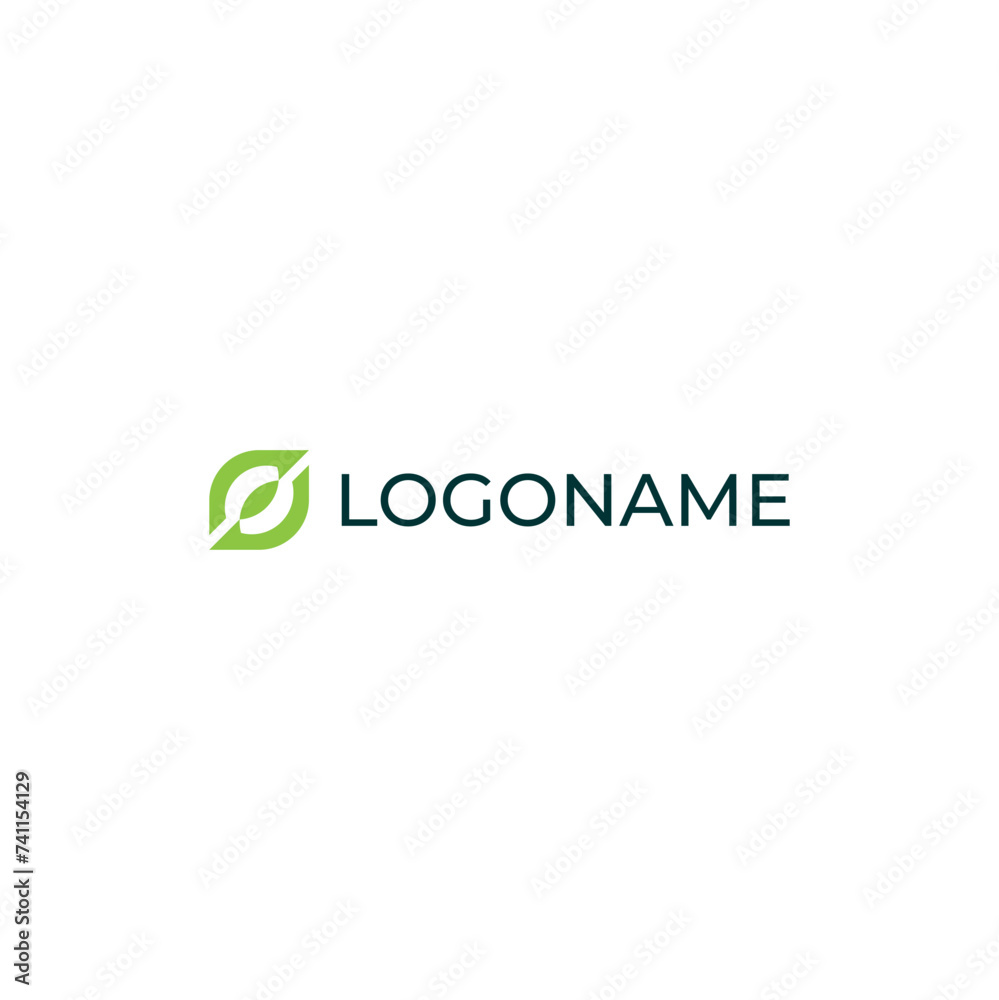 unique recycle green with leaf logo concept vector