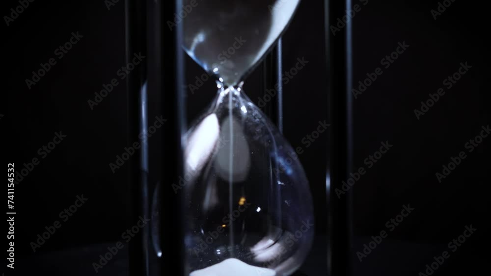 Hourglass white sand timer - Concept for time running out