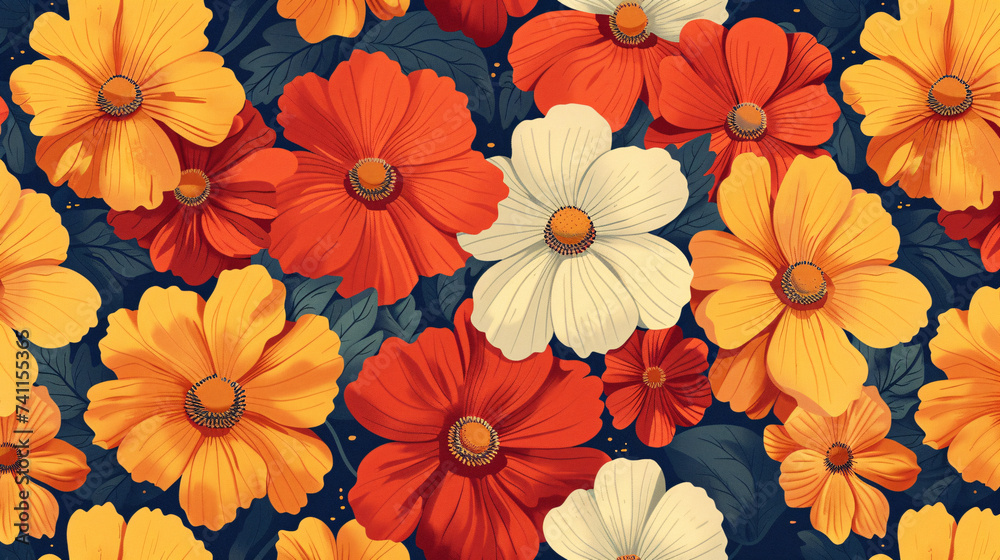 custom made wallpaper toronto digitalWarm and retro vintage pattern.