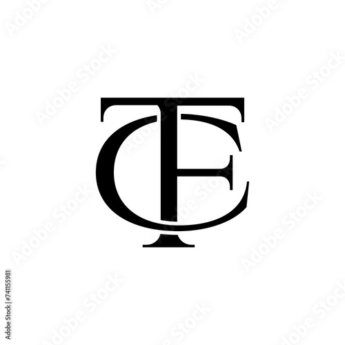 tfc lettering initial monogram logo design