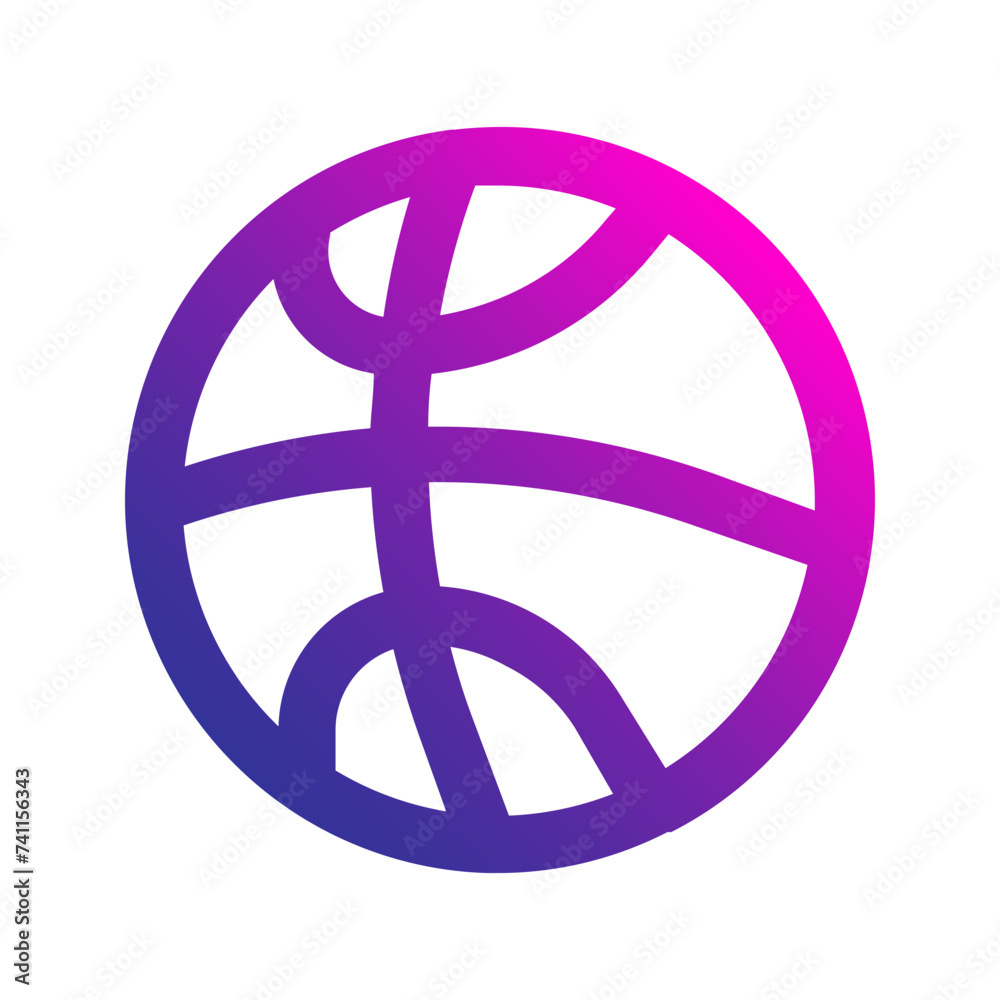 basketball gradient icon basketball gradient icon