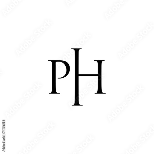 simple design letter PH logo concept vector