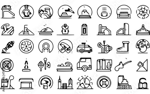 set of icons of business icon