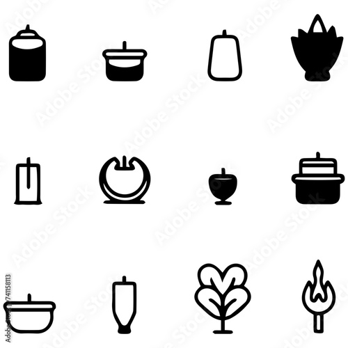 coffee icons set