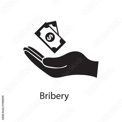 Bribery icon.flat vector Bribery icon on white background simple illustration..eps